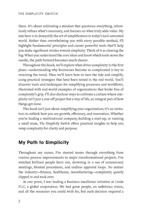 The Simplicity Switch: Turning Complex Business into Simple Success
