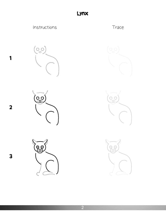 The Drawing Book for Kids: Wild Animals - Step by Step with Space to Practice