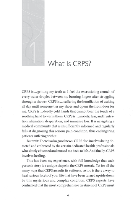 Positive Options for Complex Regional Pain Syndrome (CRPS): Self-Help and Treatment